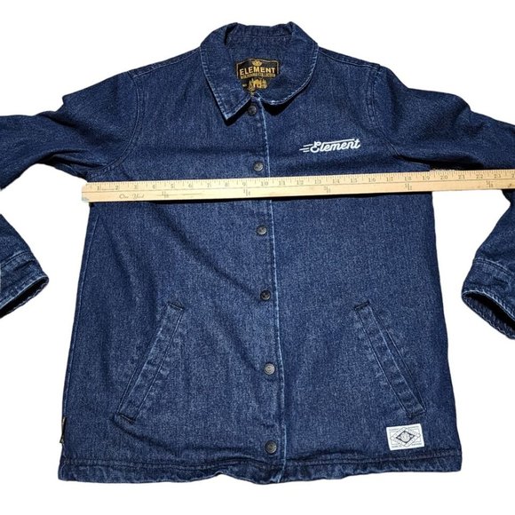 Element Wolfeboro Collection Denim Jean Jacket Size S Blue Button Up Sherpa - Picture 8 of 9
